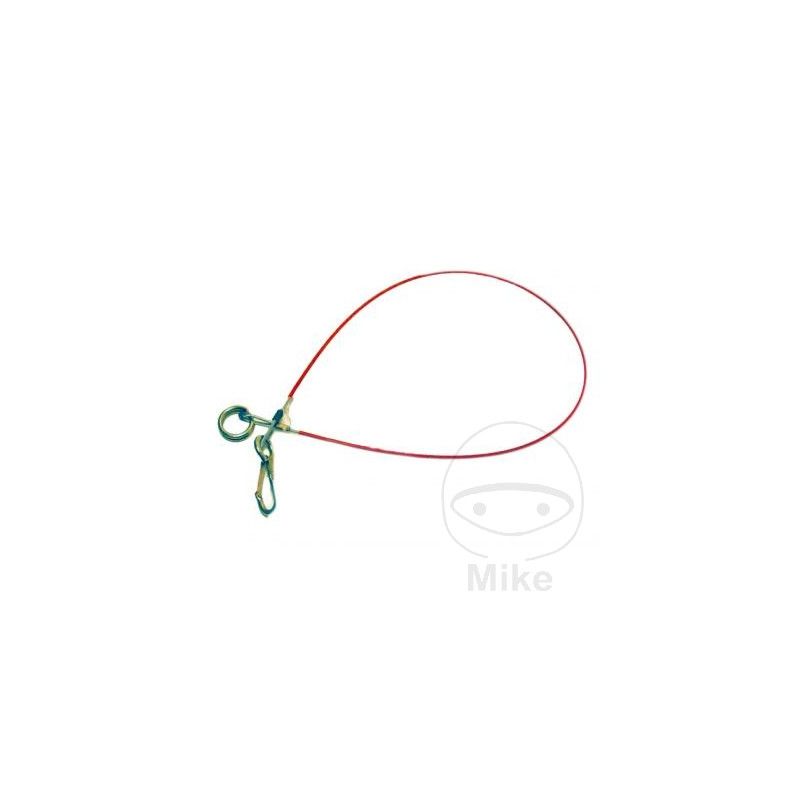 Cable de Seguridad 1800 mm con Gancho y Anillo | Motos Camaral