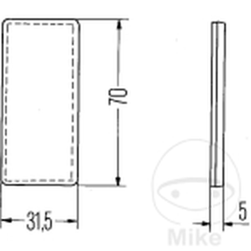 Catadióptrico Trasero Rectangular | Repuestos Motos | Motos Camaral