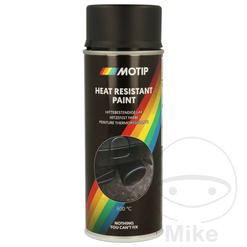 Spray Anticalórico MOTIP Negro Mate 400ml | Motos Camaral