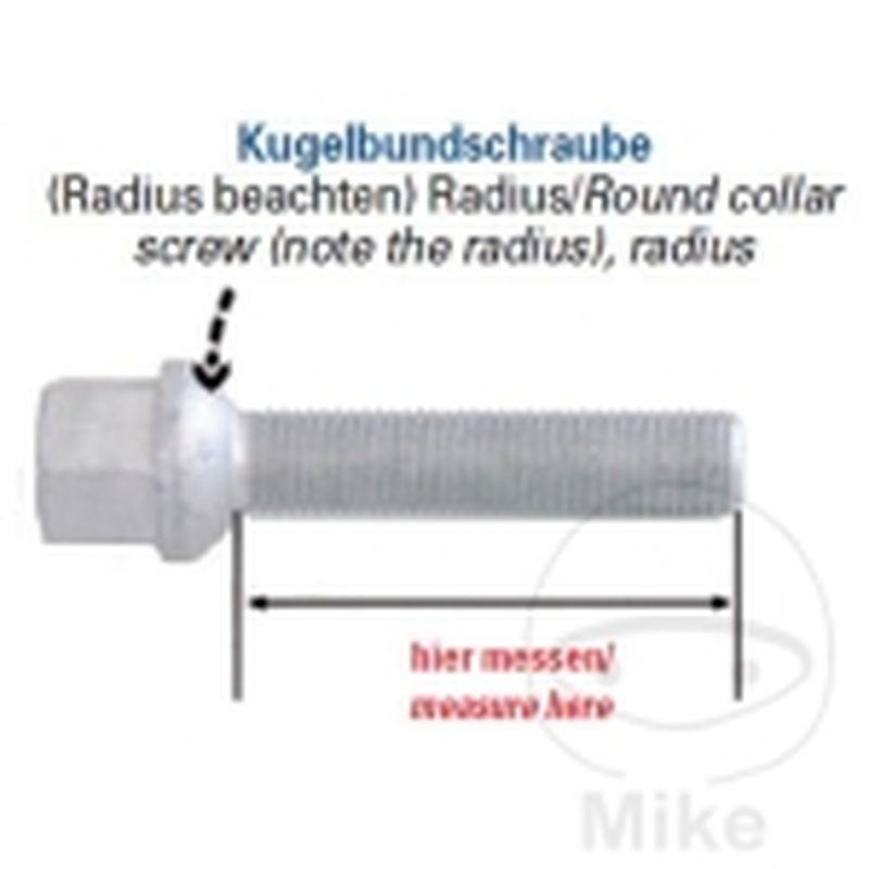 Tornillo de Rueda M14X1.5X60 Cuello de Bola 17 | Motos Camaral