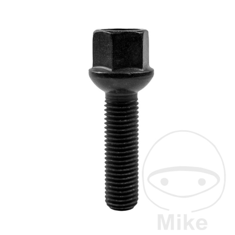 Tornillo de Rueda M12x1.5x40 Cuello de Bola Negro - Motos Camaral