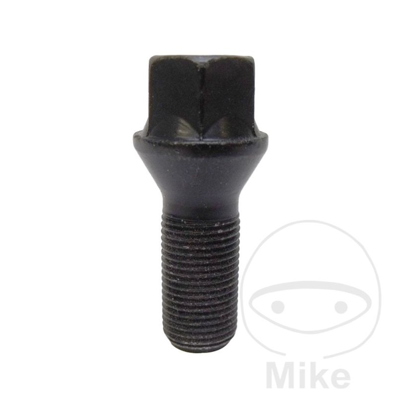 Tornillo de Rueda M12x1.5x24 Cono 17 Negro (10 uds) | Motos Camaral
