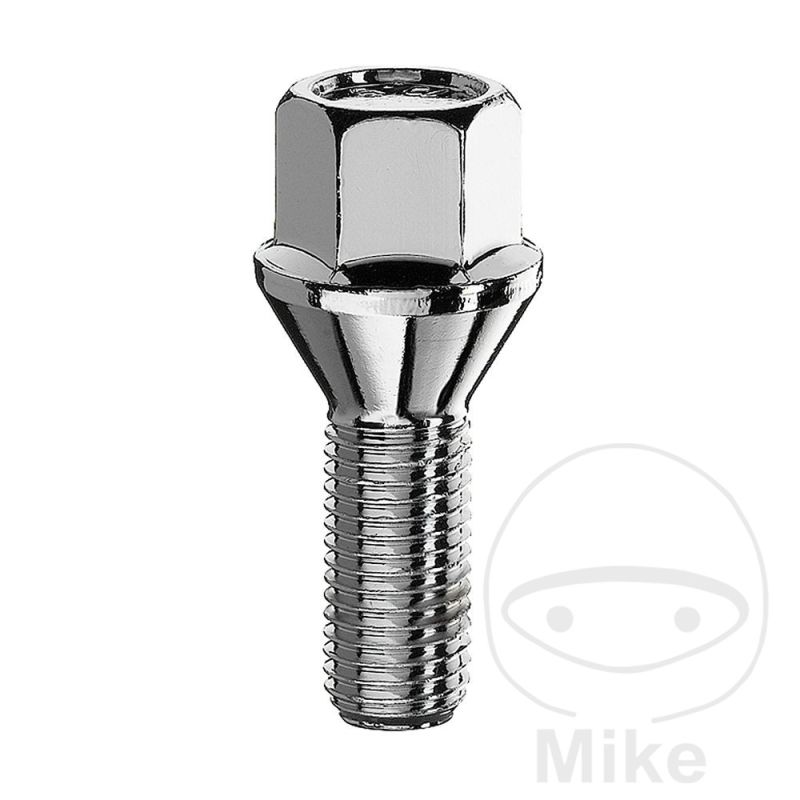 Tornillo de rueda M14X1.5X28 KE17 Plateado (10 uds) | Motos Camaral