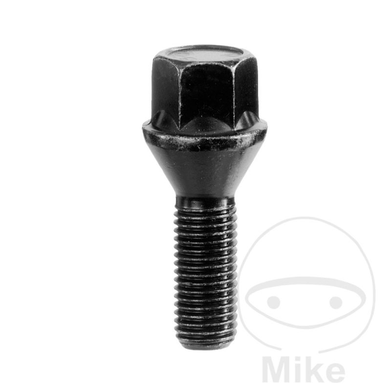 Tornillo de Rueda M12 x 1.25x26 KE17 Negro (10 uds) | Motos Camaral