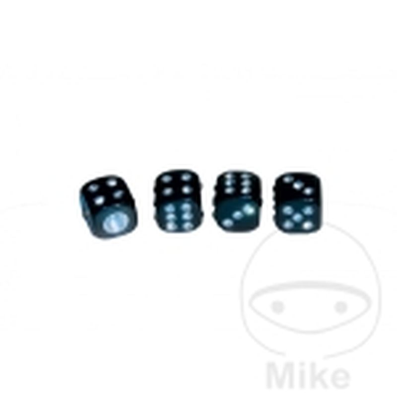 Tapa de Válvula Crystal Cube 4 Piezas Negro | Motos Camaral