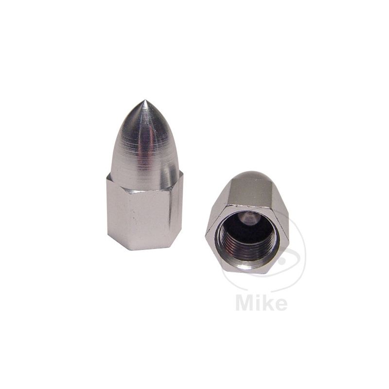 Tapa de válvula aluminio plateado JMP | Motos Camaral