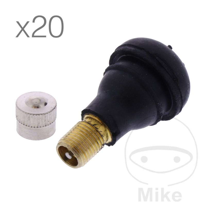 Válvula de Goma 11.3 mm TR412 JMP con Tapa Metal | Motos Camaral