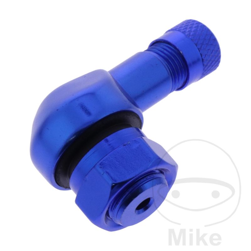 Válvula en ángulo aluminio JMP azul 11.3 mm | Motos Camaral