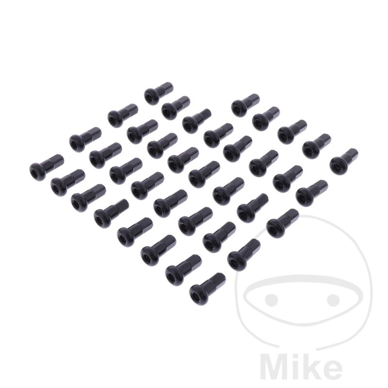 Juego 36 Prisioneros de Radios Traseros Aluminio Negro | Motos Camaral