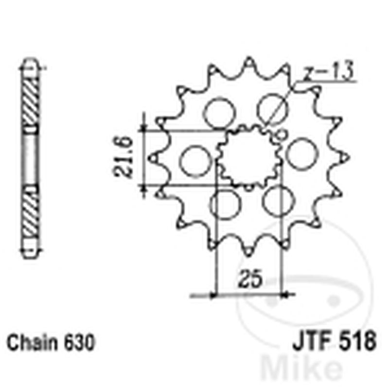 Piñón 15 Dientes Engranaje Fino 15.5/21.7mm | Motos Camaral