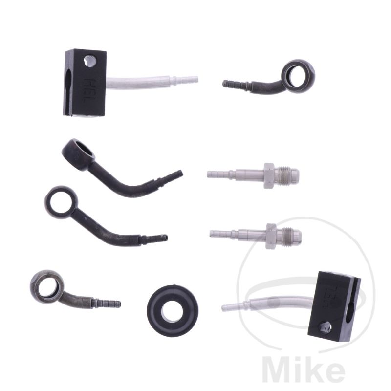 Kit Latiguillos de Freno Metálicos Negros 4 Piezas | Motos Camaral