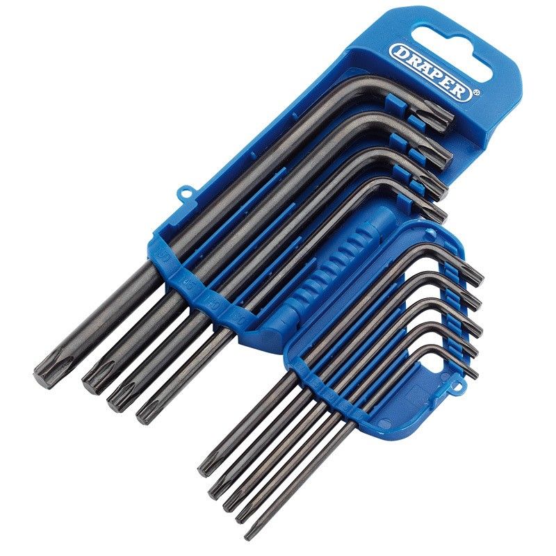 Juego de 9 llaves Torx DRAPER Largo - motoscamaralweb.com