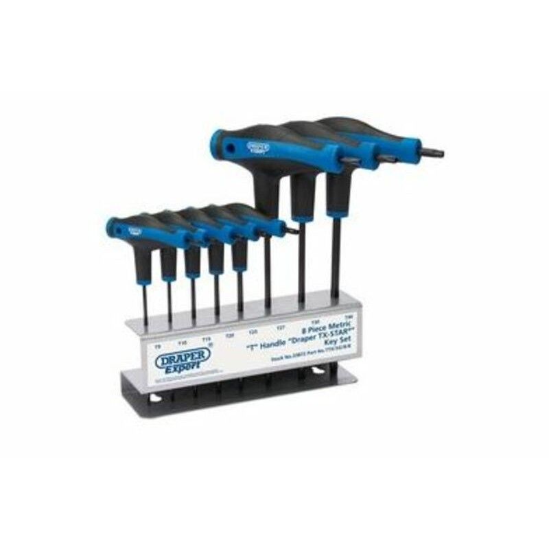 Juego de 8 llaves torx allen en T/L DRAPER - motoscamaralweb.com