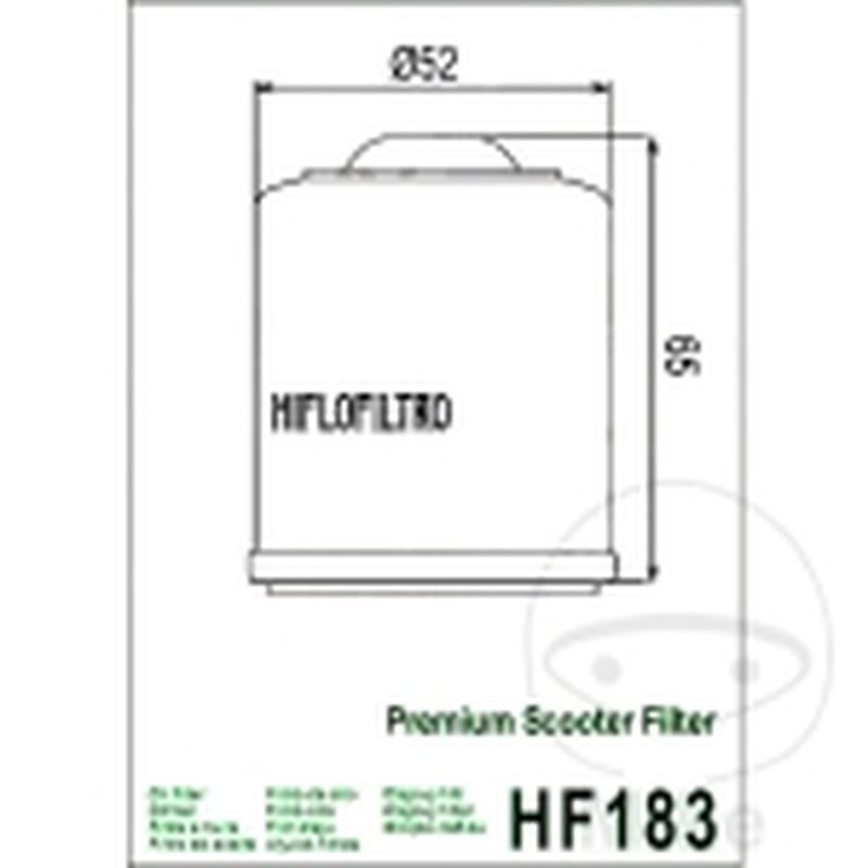 Filtro de aceite Scooter Hiflo | Recambio Moto | Motos Camaral
