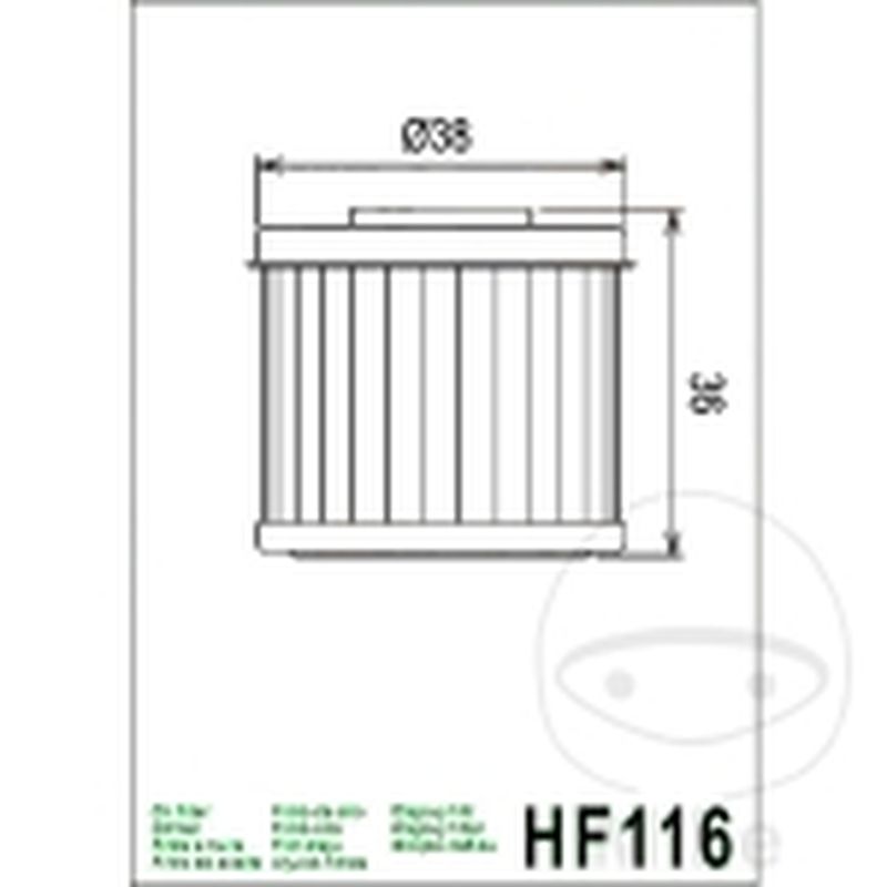 Filtro de Aceite Hiflo 7230780 | Motos Camaral