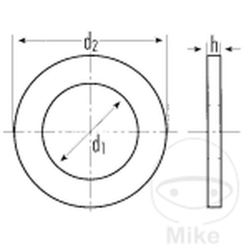 Anillo de sellado cobre 16x20x1.5mm (100 uds) | Motos Camaral