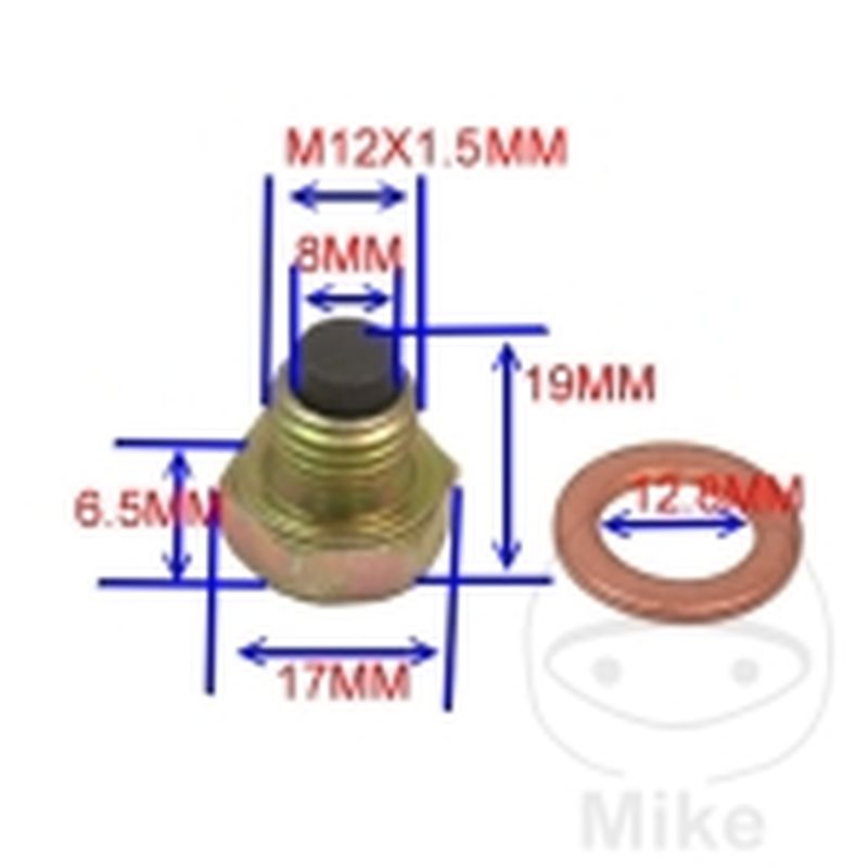 Tornillo Magnético Drenaje Aceite JMP M12x1.5 | Motos Camaral