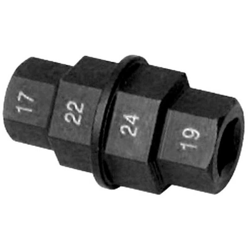 Herramienta 4 hexágonos BUZZETTI para desmontar eje de rueda 17-19-22-24mm - Llave 1/4 - motoscamaralweb.com