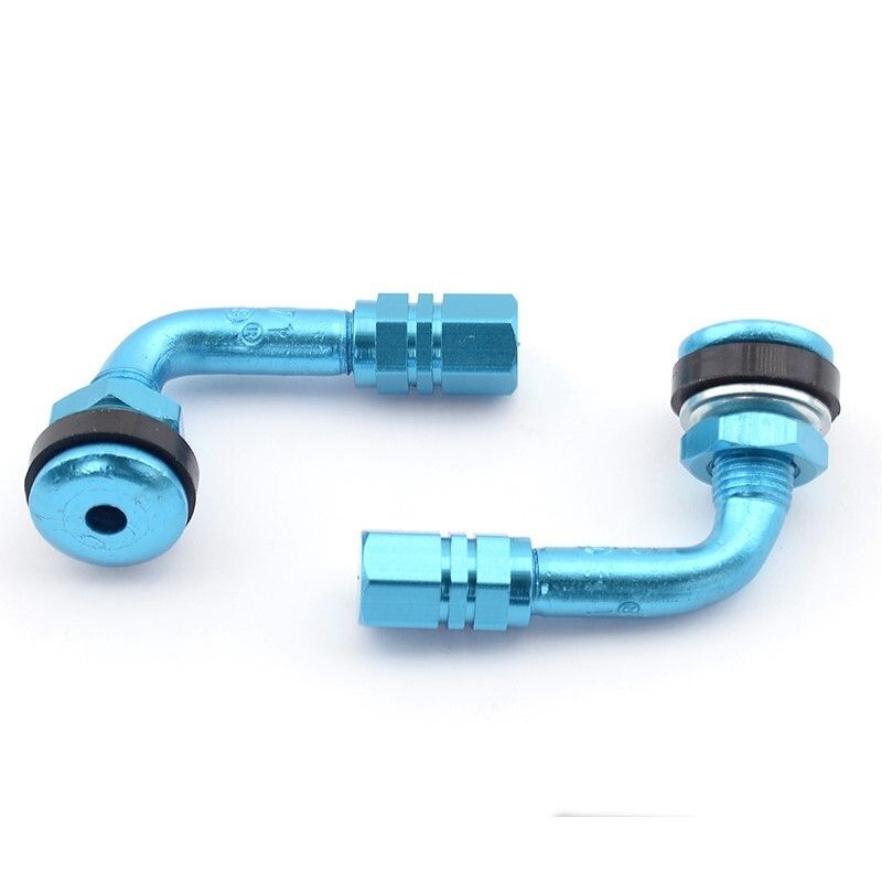 Kit 2 válvulas moto anodizadas V PARTS Azul - motoscamaralweb.com