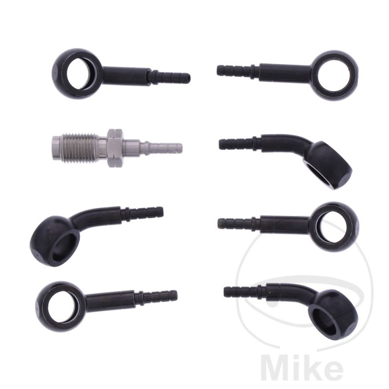 Kit Latiguillos de Freno Metálicos Negros 4 Piezas | Motos Camaral