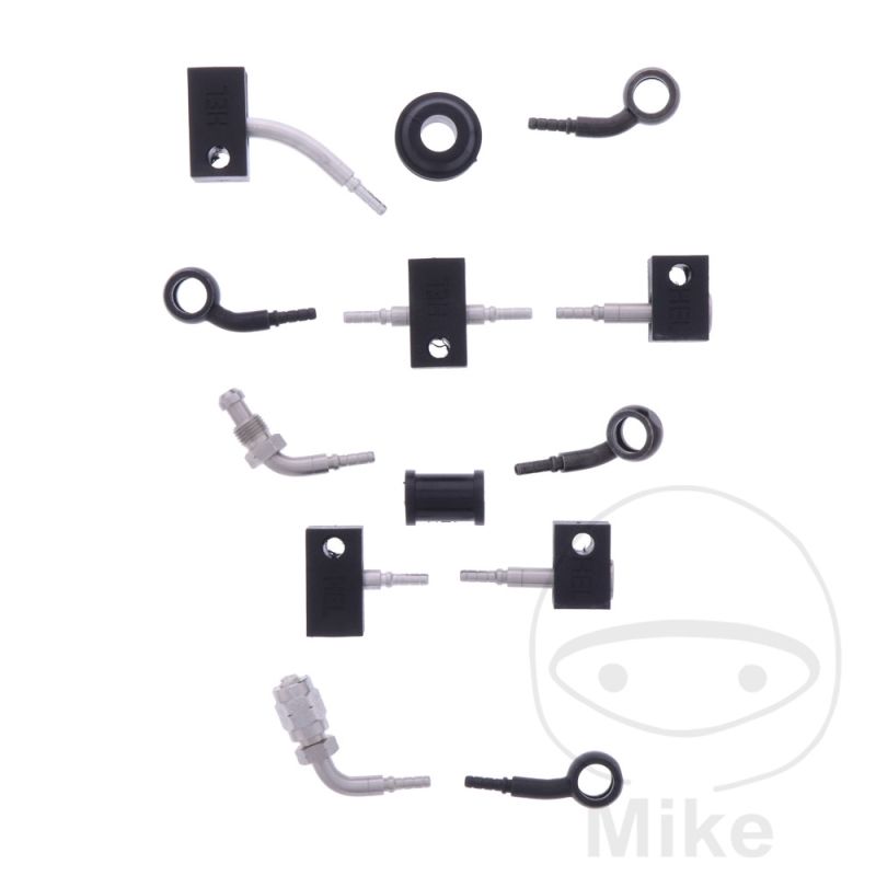 Kit Latiguillos de Freno Metálicos Negros 6 Piezas | Motos Camaral