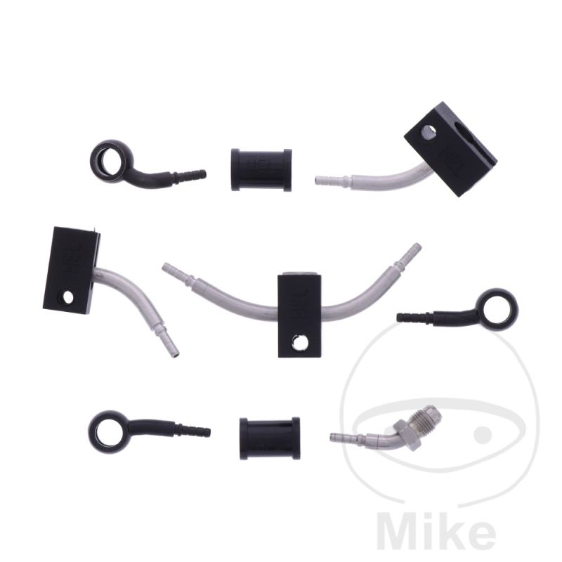 Kit Latiguillos de Freno Metálicos Negros 4 Piezas | Motos Camaral