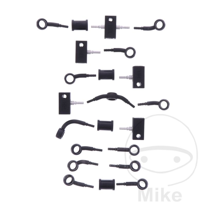 Kit Latiguillos de Freno Metálicos Negro 10 Piezas | Motos Camaral