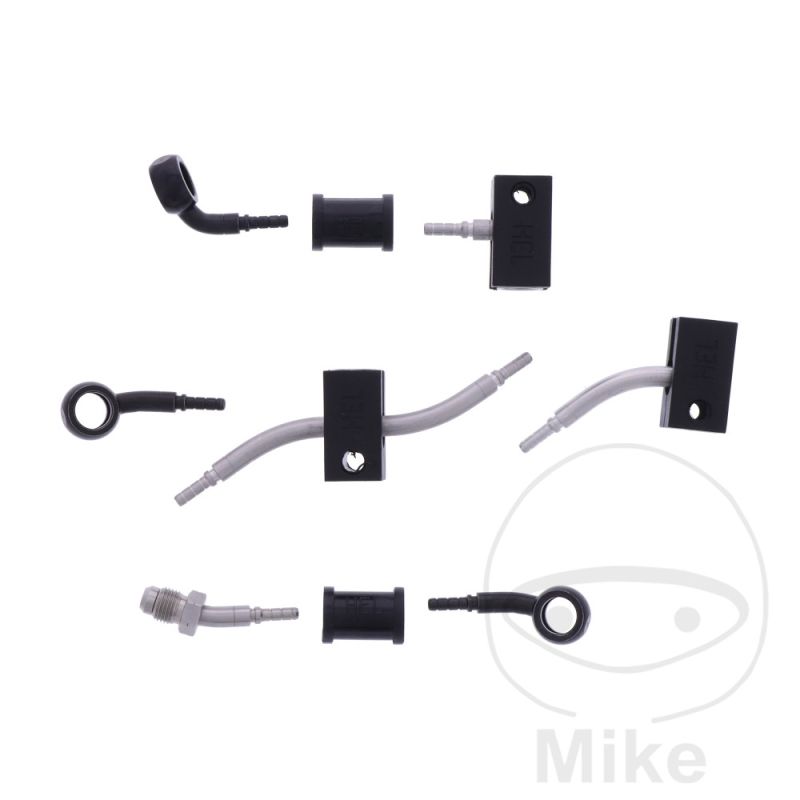 Latiguillo de Freno Metálico Kit 4 Piezas Negro | Motos Camaral