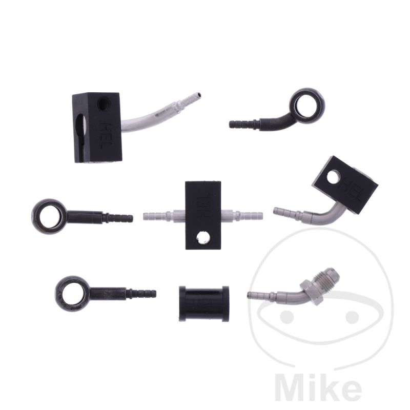 Kit Latiguillos de Freno Metálicos Negros 4 Piezas | Motos Camaral