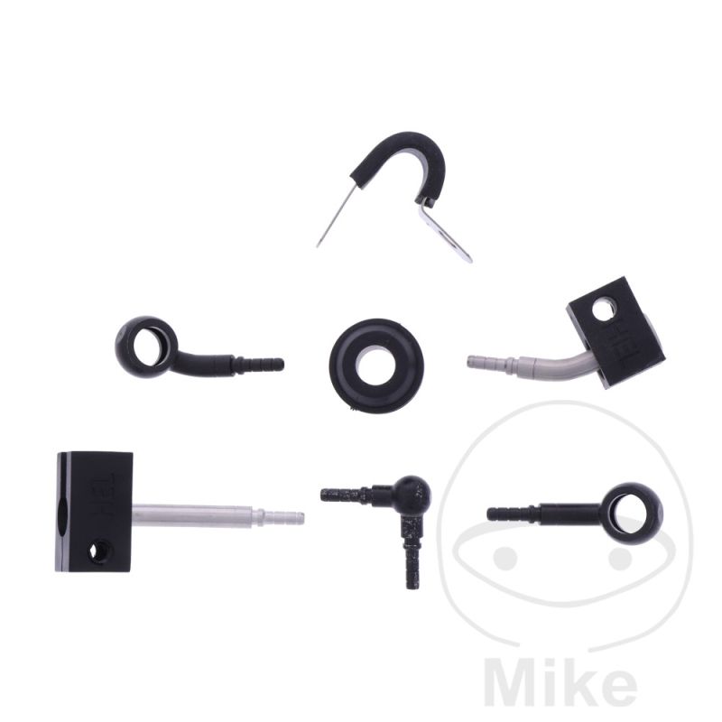 Kit Latiguillo de Freno Metálico 3 Piezas Negro | Motos Camaral