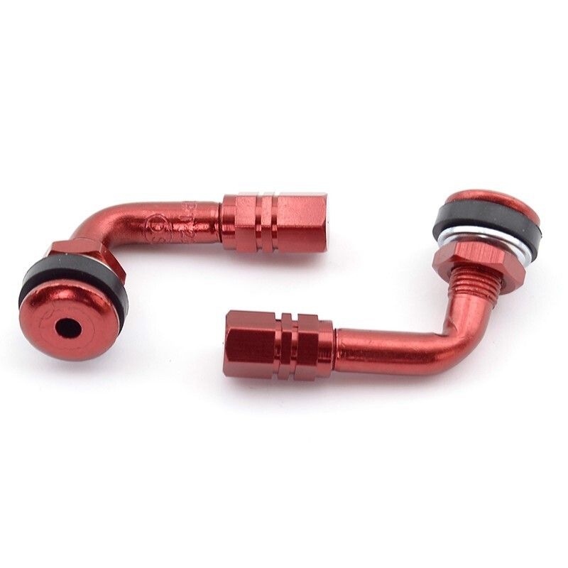 Kit 2 válvulas moto anodizadas V PARTS Rojo - motoscamaralweb.com