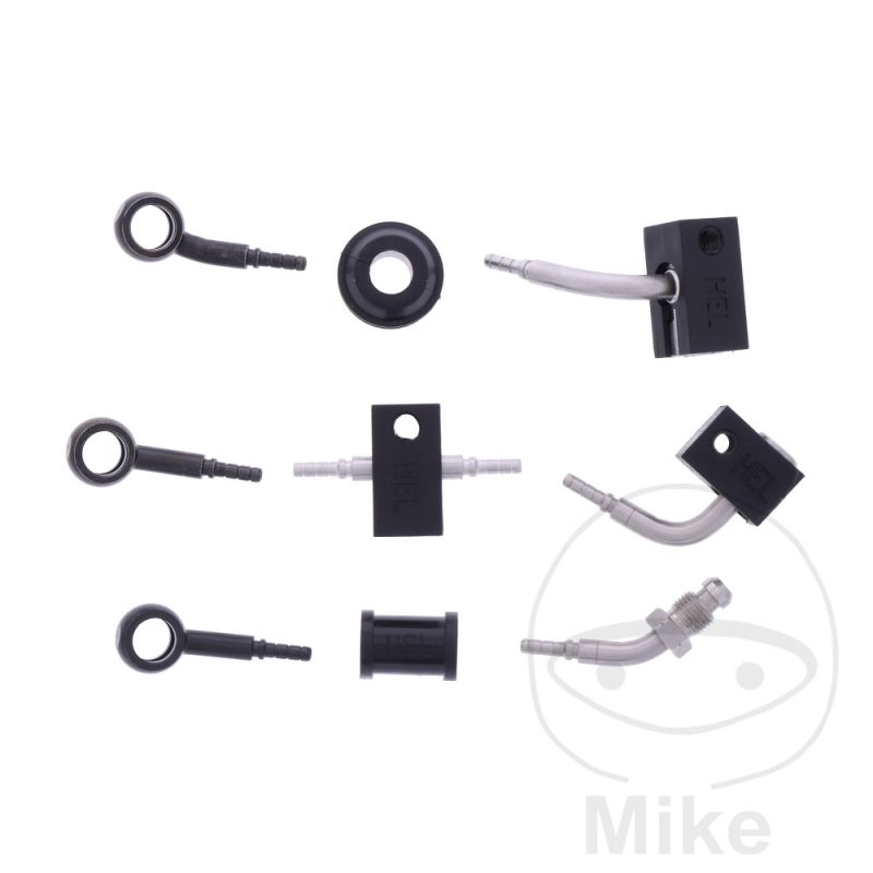Kit Latiguillos de Freno Metálicos Negros 4 Piezas | Motos Camaral