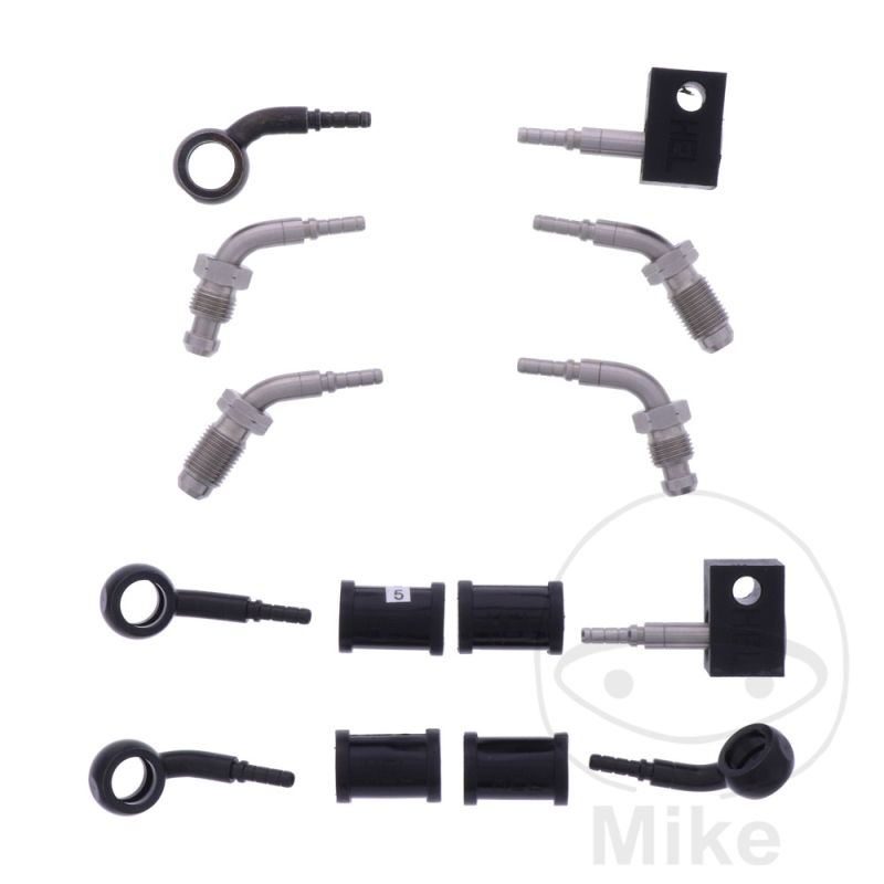 Latiguillo de Freno Metálico Kit 5 Piezas Negro | Motos Camaral