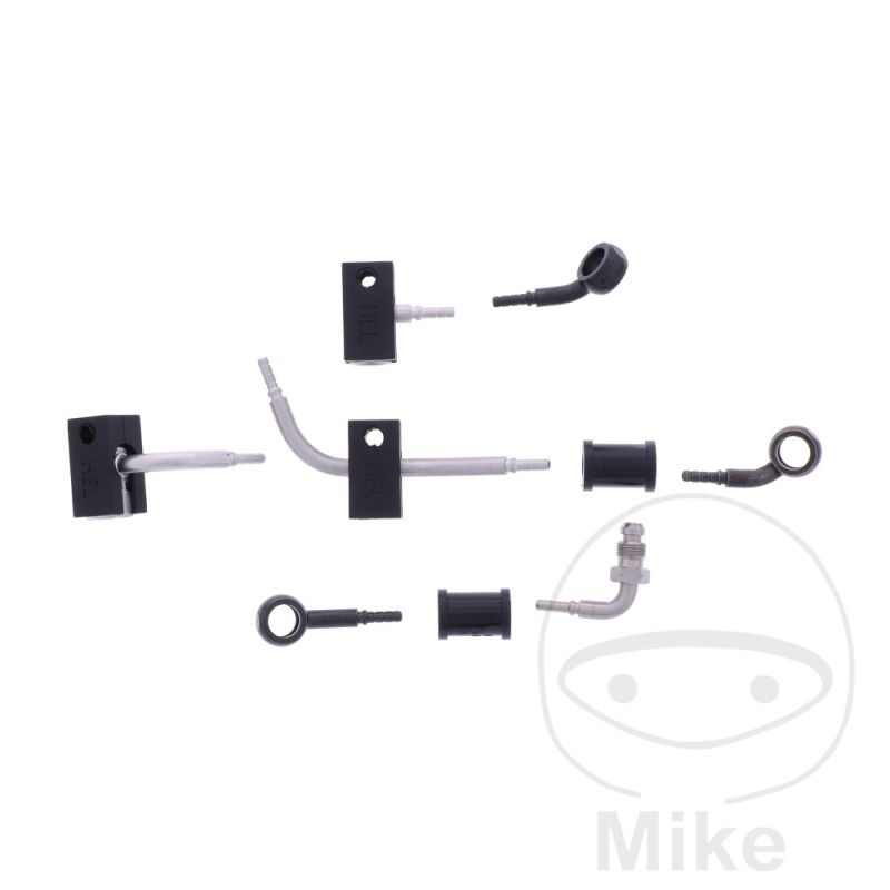 Kit Latiguillos de Freno Metálicos Negros 4 Piezas | Motos Camaral
