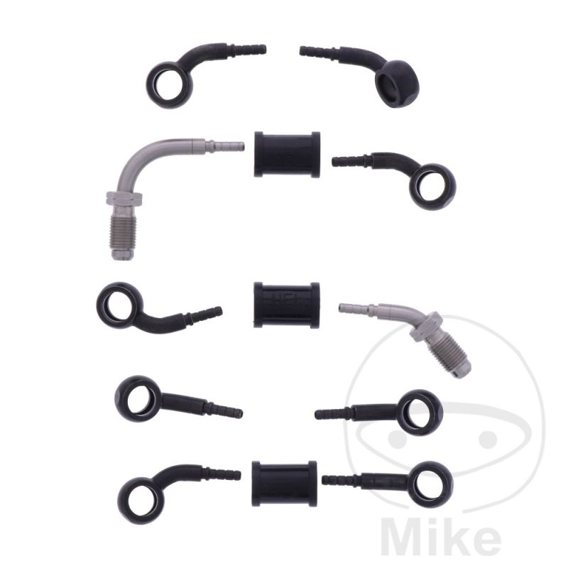 Latiguillo de Freno Metálico Kit 5 Piezas Negro | Motos Camaral