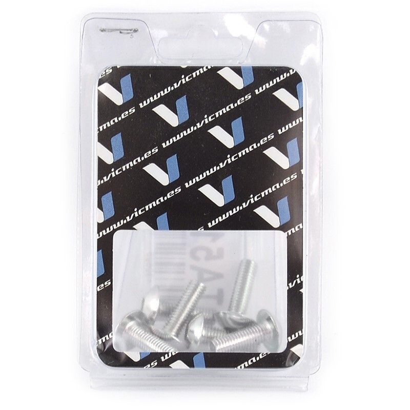 Kit 6 tornillos allen cabeza alomada M5x15mm Plata V PARTS - motoscamaralweb.com