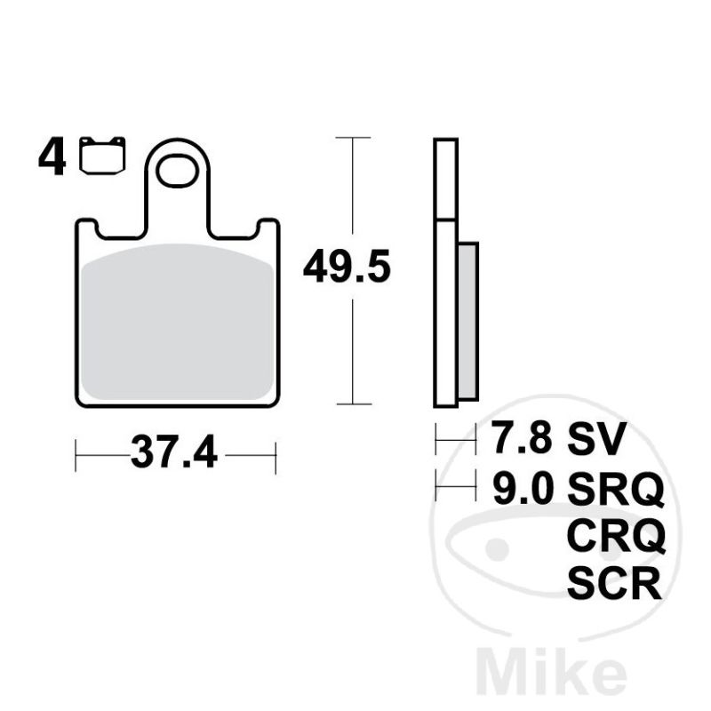 Pastillas de Freno Sinter TRQ TRW | 7320010 | Motos Camaral