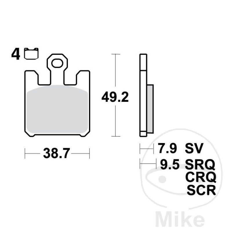 Pastillas de Freno Sinter Delantero TRW 7320328 | Motos Camaral