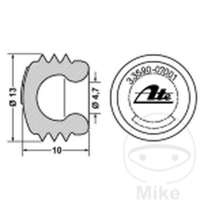 Guardapolvo Válvula Purga Aire 13 mm MQ 4420301 | Motos Camaral