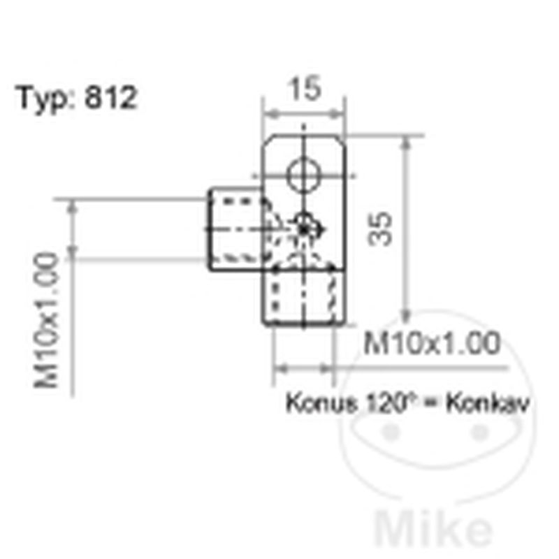 Distribuidor 2 vías atornillado WI TYP812 M10x1.00 | Motos Camaral
