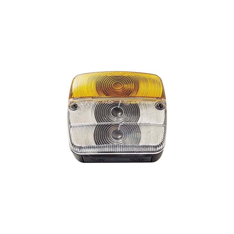 PILOTO DELANTERO 2 F NARANJA/BLANCO 107X104X52 MM- motoscamaralweb.com