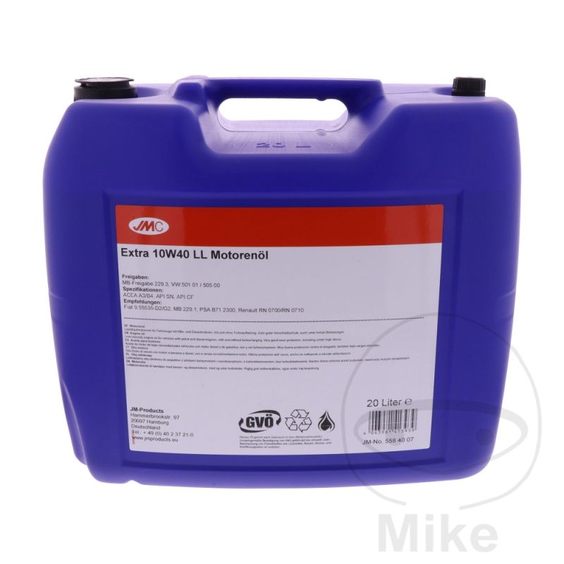 Aceite Motor 10W40 Longlife JMC 20 Litros | Motos Camaral