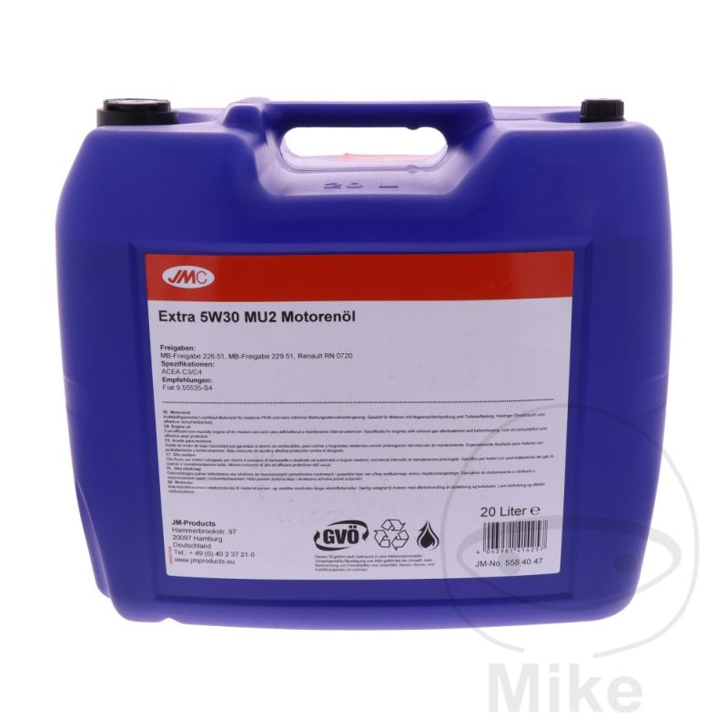Aceite Motor 5W30 MU2 JMC 20 Litros Sintético | Motos Camaral