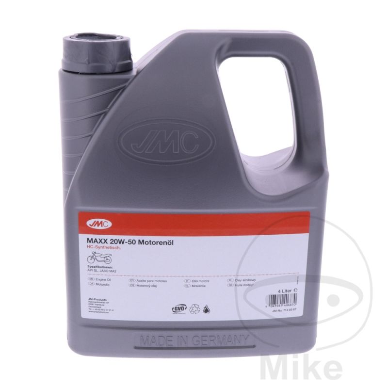 Aceite Motor 20W50 4T JMC Maxx HC-Sintético 4L | Motos Camaral