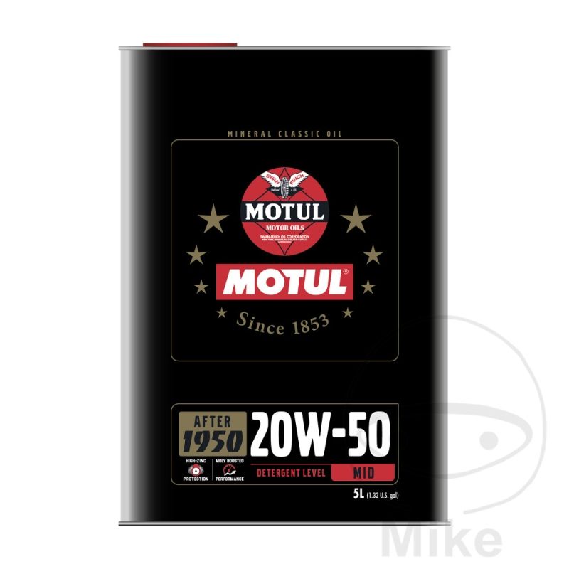 Aceite Motor 20W50 4T Mineral 5L Motul Clásico | Motos Camaral