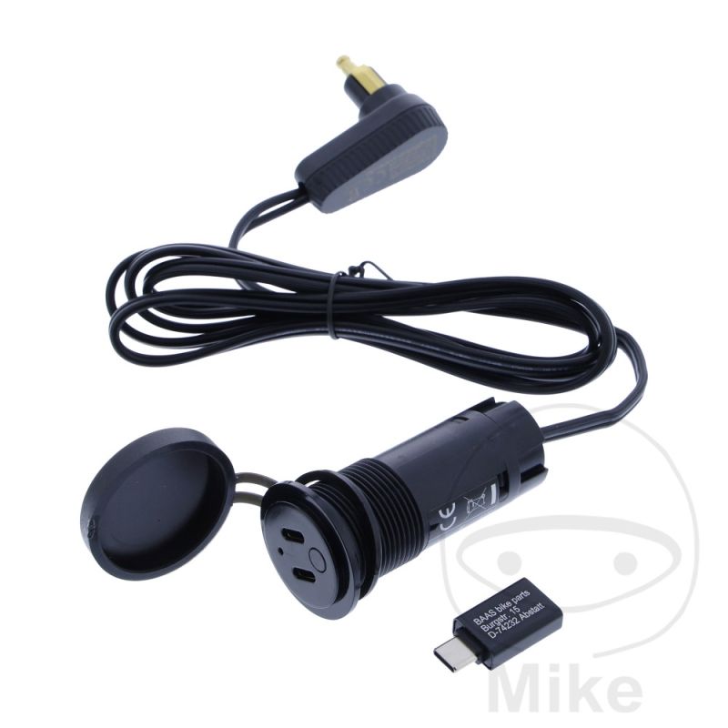 Cable Maleta Sobredepósito 3.6A USB A+C | Motos Camaral