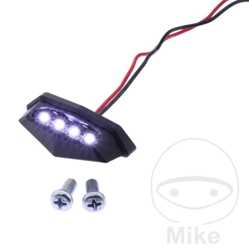 Luz de Matrícula LED JMP Negra | Motos Camaral