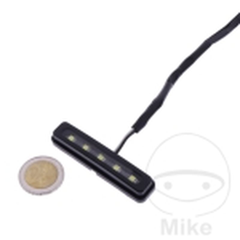 Luz de Matrícula LED JMP Negra Adhesiva | Motos Camaral