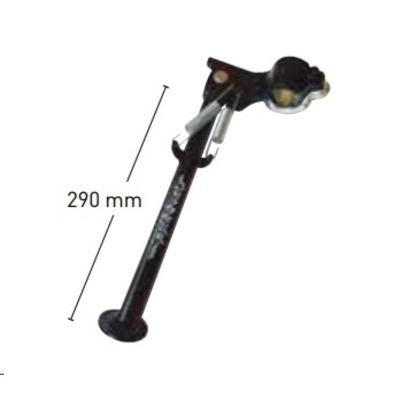 Caballete lateral universal para tubo ø26-ø32 – largo 290mm BUZZETTI - motoscamaralweb.com