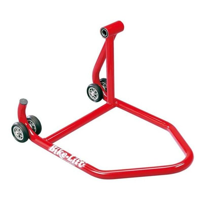 Caballete trasero para basculantes monobrazo BIKE LIFT derecho rojo - RS-16/R - motoscamaralweb.com